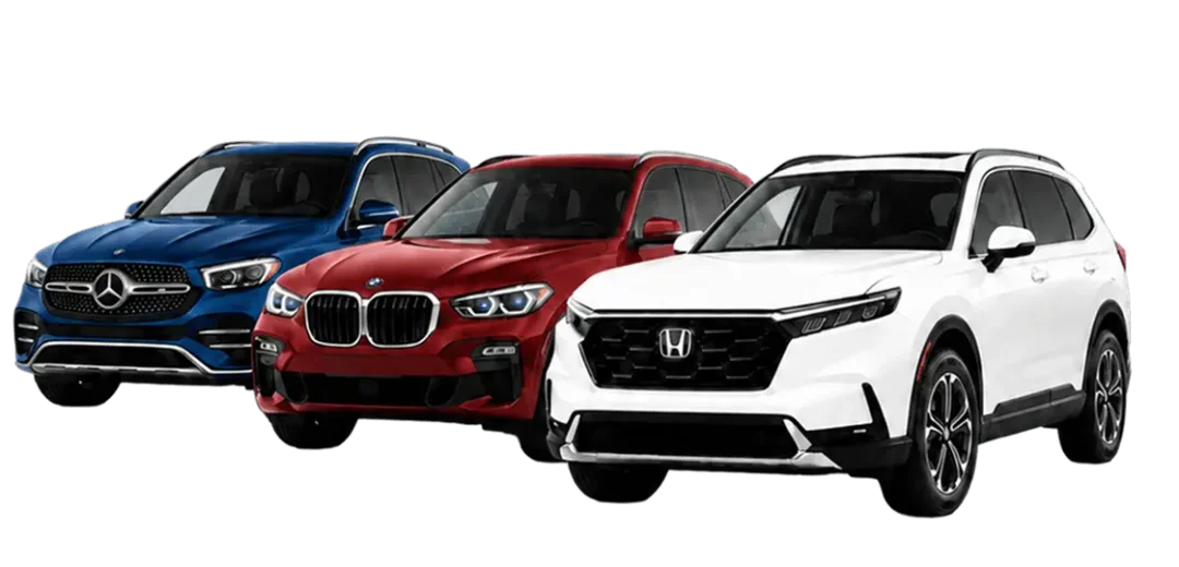 Vehículos Mercedes-Benz, BMW y Honda
